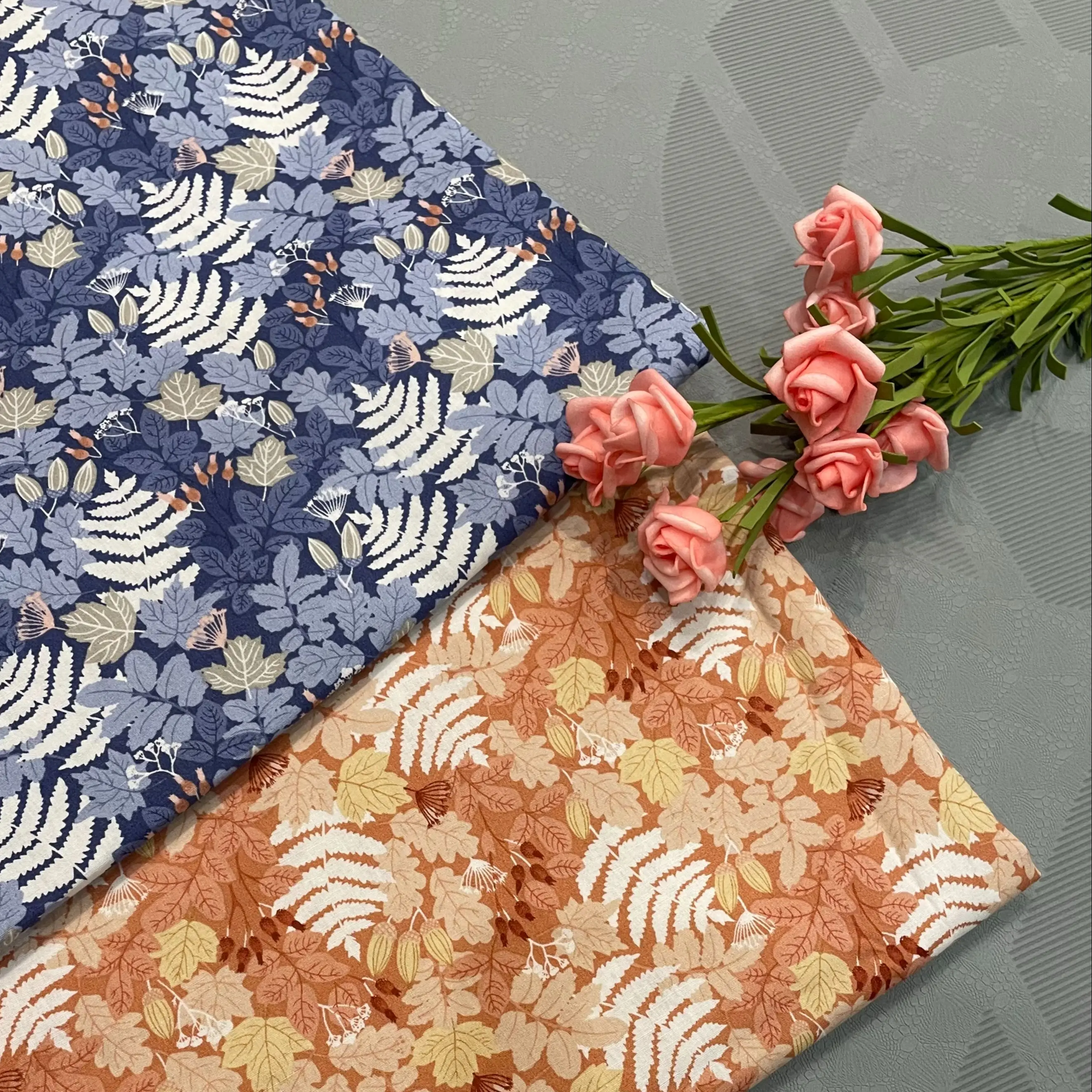 

100% Cotton Poplin Tropical Plants Flowers 40S Like Liberty Digital Printing for Sewing Cloth Dresses Skirt Kids Designer Tissus