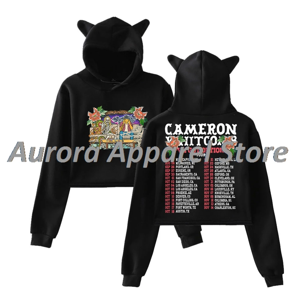 

Пуловер Cameron Whitcomb I've Got Options Tour Merch, женская толстовка с кошачьими ушками, футболка с длинными рукавами, женская одежда