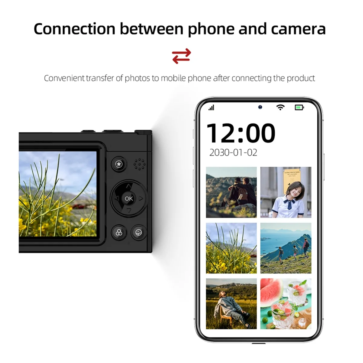 كاميرا رقمية AT08 جديدة عالية الدقة CCD وعدسة ضبط تلقائي للصورة بدقة 4K وكاميرا فيديو رقمية بدقة 64 ميجابكسل وتكبير 28X وكاميرا مدمجة للتجميل باللون الأسود