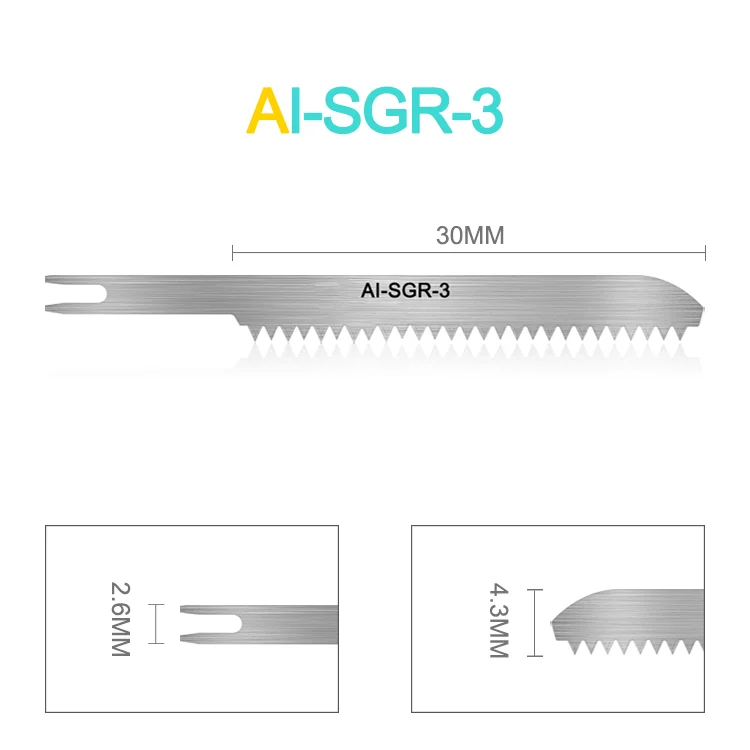 Dental Accessories Micro Saw Handpiece Saw Blades Bone Cutting Material Compatible AI-SGR-D/SGO-T/SGS-Y 1pcs