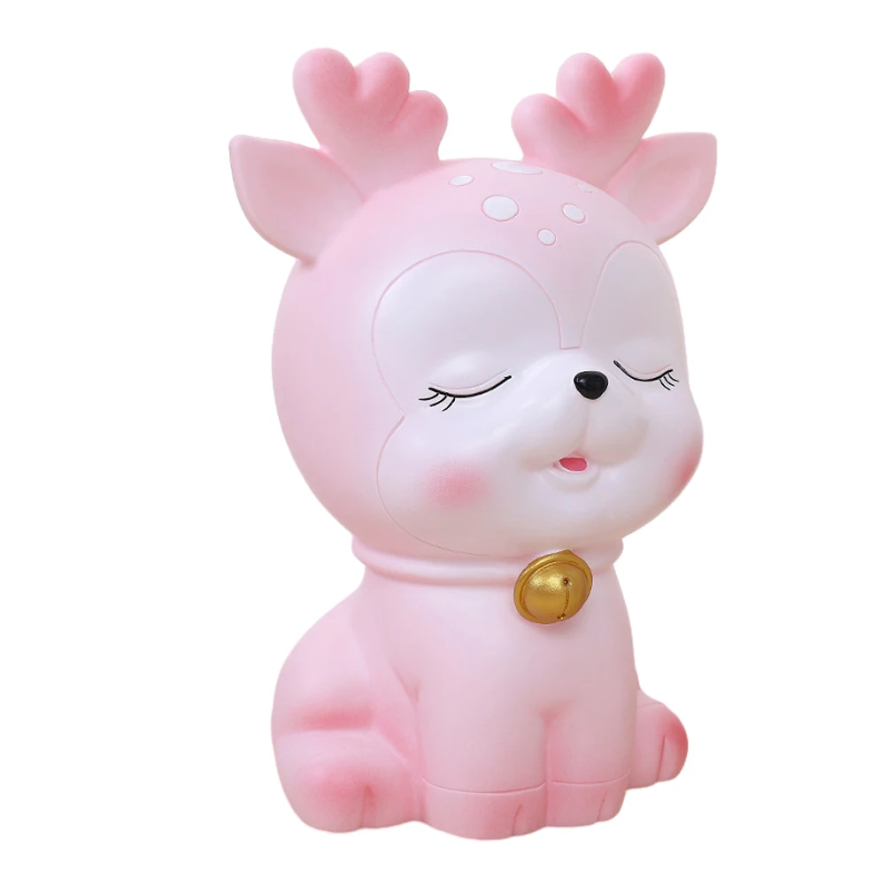 

Deer Piggy Bank High Capacity Unbreakable Money Pot Coin Holder Adornment Creative Saving Habit Teaching Concept Decorative