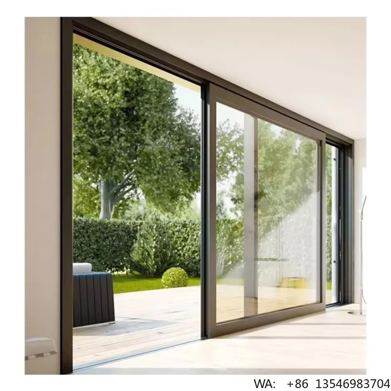 

Villa House Commercial Double Glazed Sliding Door AS2047 Australian Standards Stacking Sliding Glass Doors with Mosquito Ne