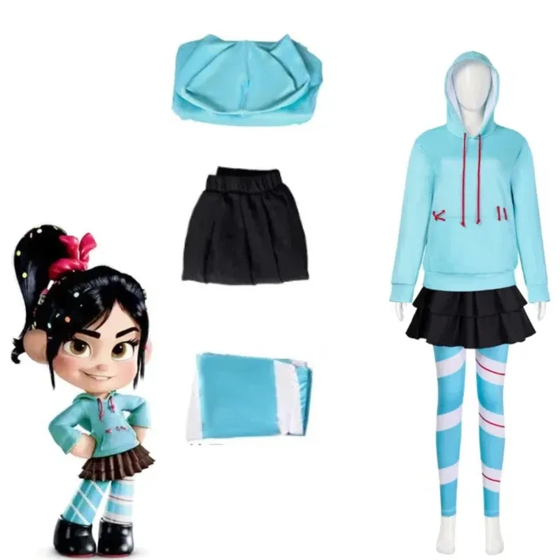 

Аниме Wreck-It Ralph костюм персонаж Vanellope Ralph косплей Хэллоуин косплей активный костюм для взрослых женщин