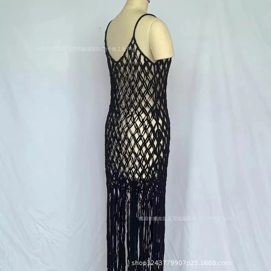 タッセル付きのハイエンドの宴会ドレス,手織り,ボヘミアンスタイル,上質なデザイン,h230625