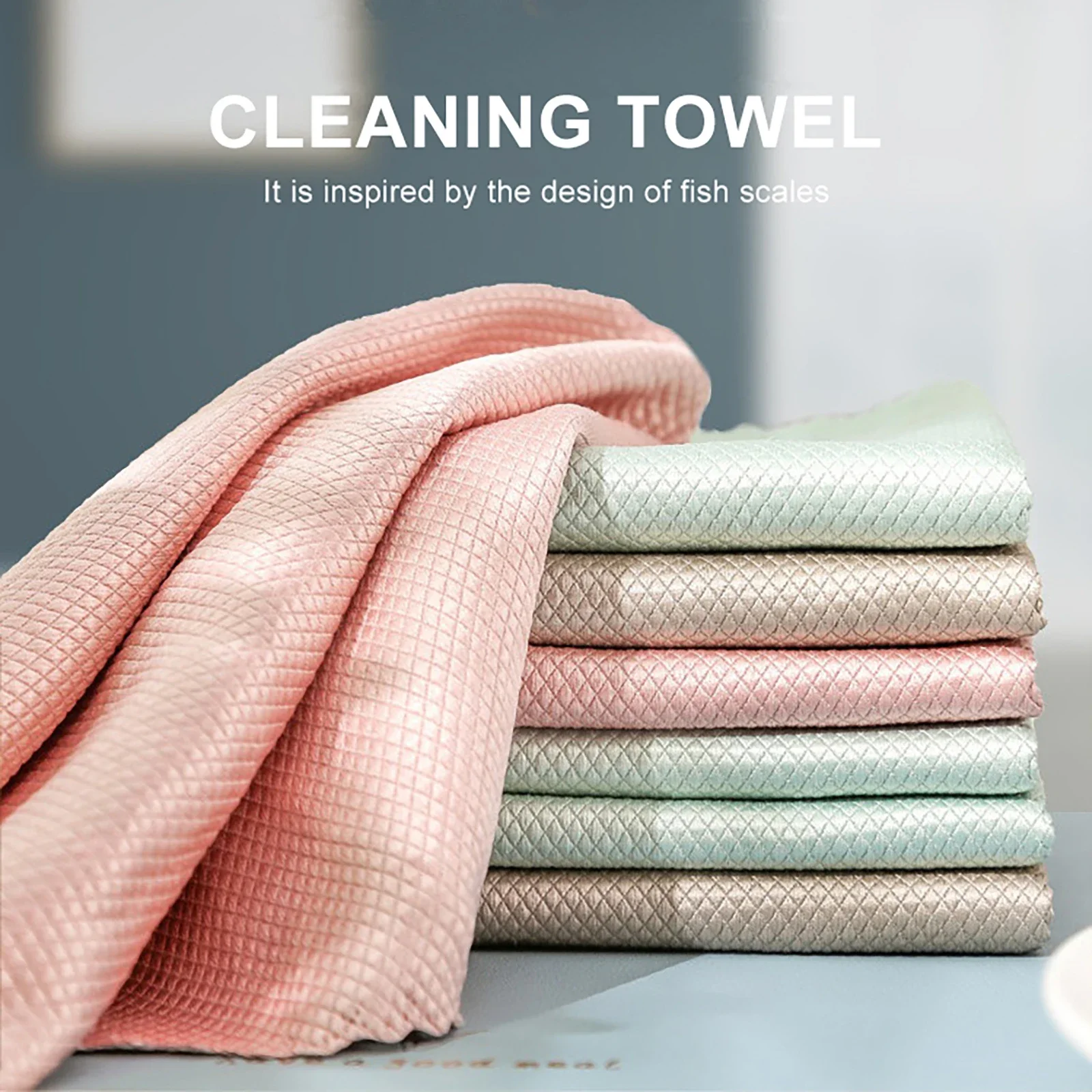 Efficient Glass Cleaning Towel Cleaning Cloth Absorbent Kitchen Towels Napkin for Glass Dish Washing Wiping Rag Home Clean Cloth