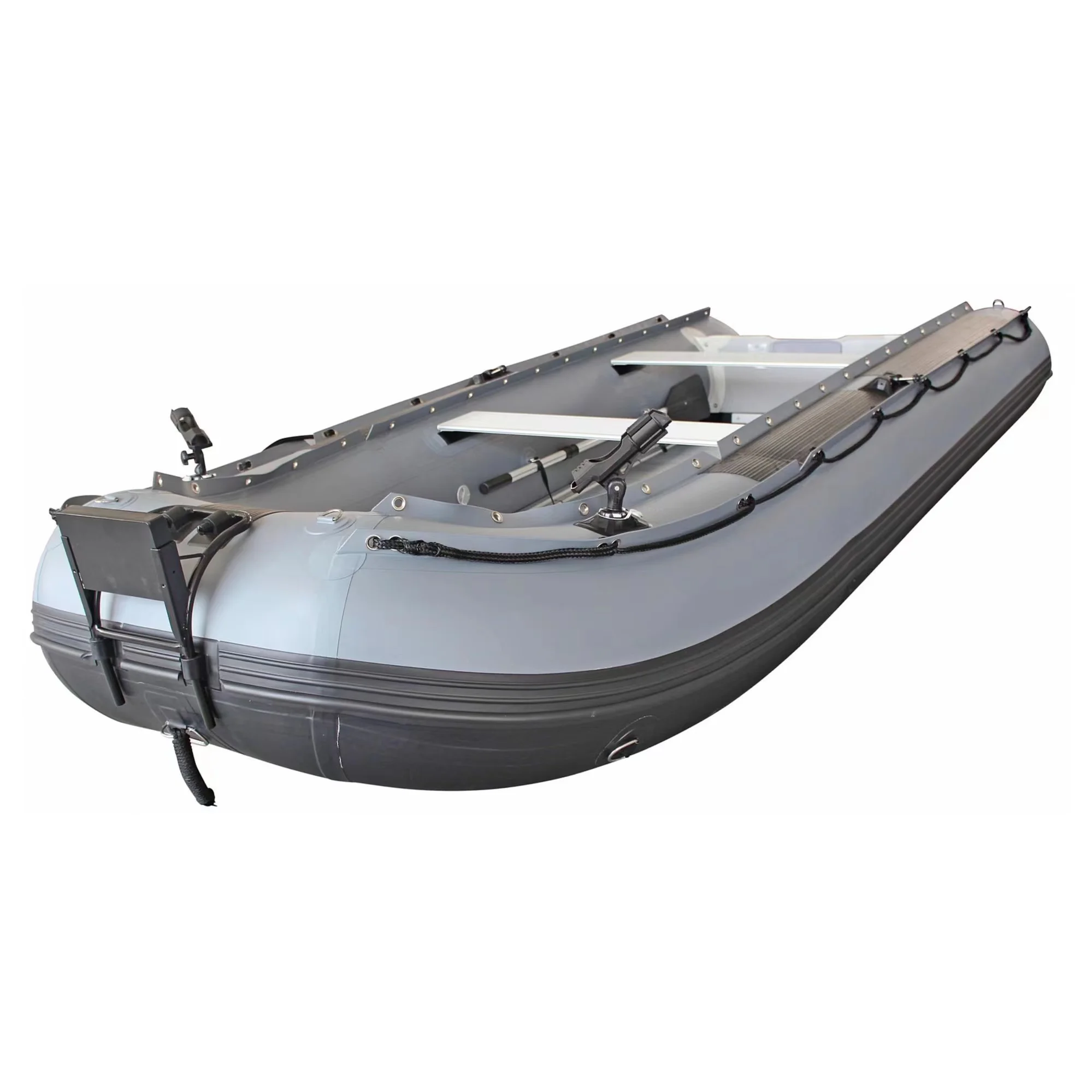 3m-4.8m Rescue Inflatable Sport Yacht Boat Stable & Folding PVC 6 Persons Capacity for Lake River & Offshore Sea Use