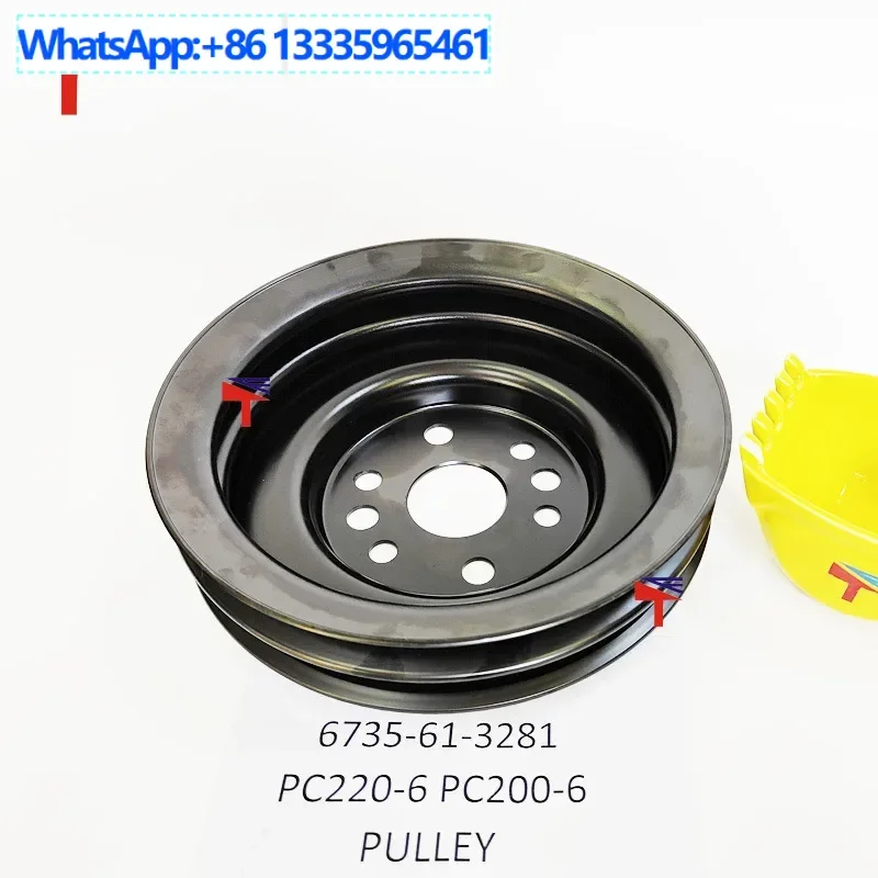 

Pulley 6735-61-3281 for Construction Machinery PC220-6 PC200-6 Engine Parts