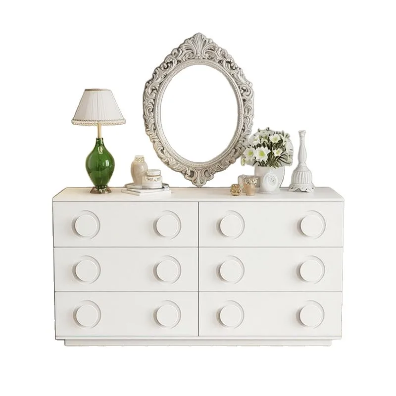 Cream wood wind dresser collar E0 grade environmentally friendly baking paint aesthetic design solid wood creation complete