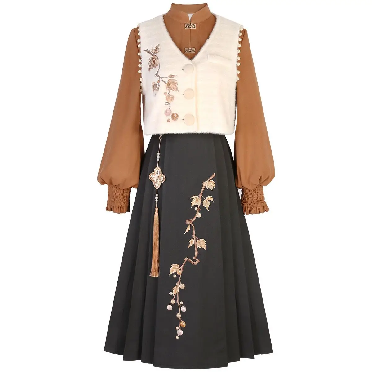 NONE Han Element Vest Shirt Skirt Retro Suit 7