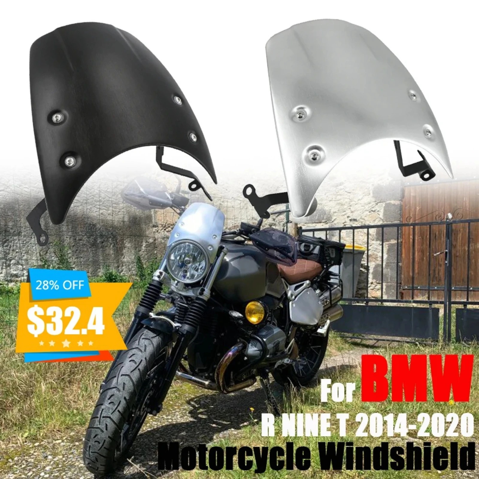 

Для BMW R Nine T R9T R NINET R 9 T Racer Pure 2014-2020 Запчасти для мотоциклов Обтекатель фар Дефлектор лобового стекла Крышка лобового стекла