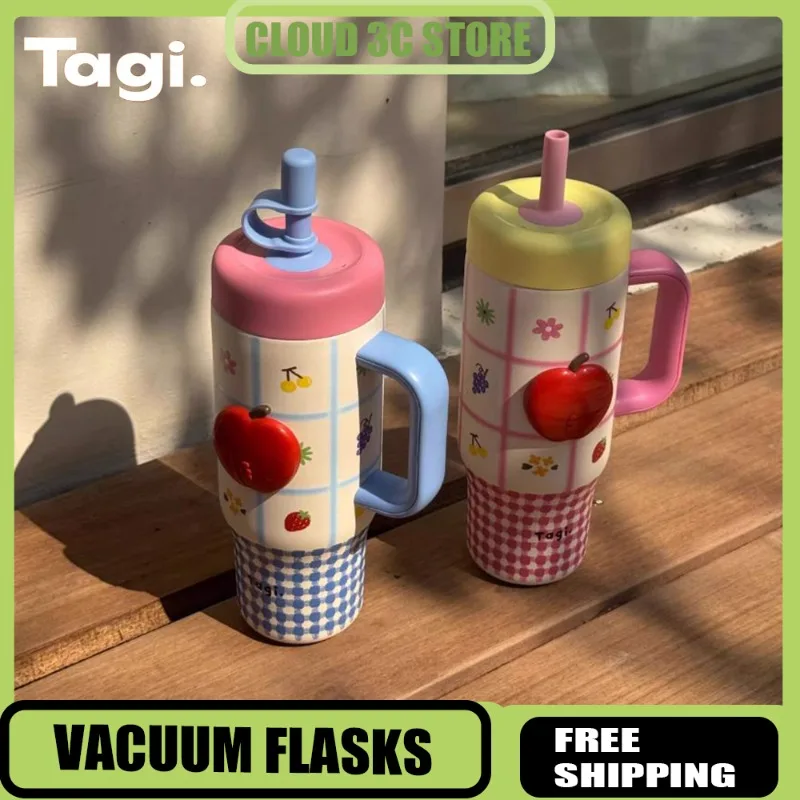 

Таги. 700 мл термос большой емкости, изолированная соломенная чашка, термос из нержавеющей стали, портативная чашка для питья на открытом воздухе, кемпинга