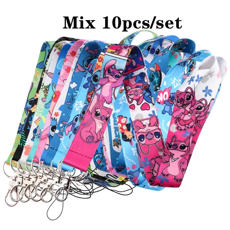 

Mix 10pcs/set Rope Strap Keychain Lovely Monster Neck Lanyard For Students Keys Phone Hanging Ornaments Anti-Lost Hang Rope Gift