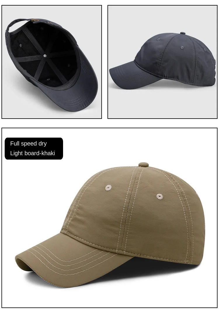 Großen Kopf Mann Plus Größe Baseball Kappe Männer Sommer Dünnen Stoff Mesh Sonnenhut Männliche Snapback Hüte M 55-60cm L 60-65cm gorras hombre – Detail 27