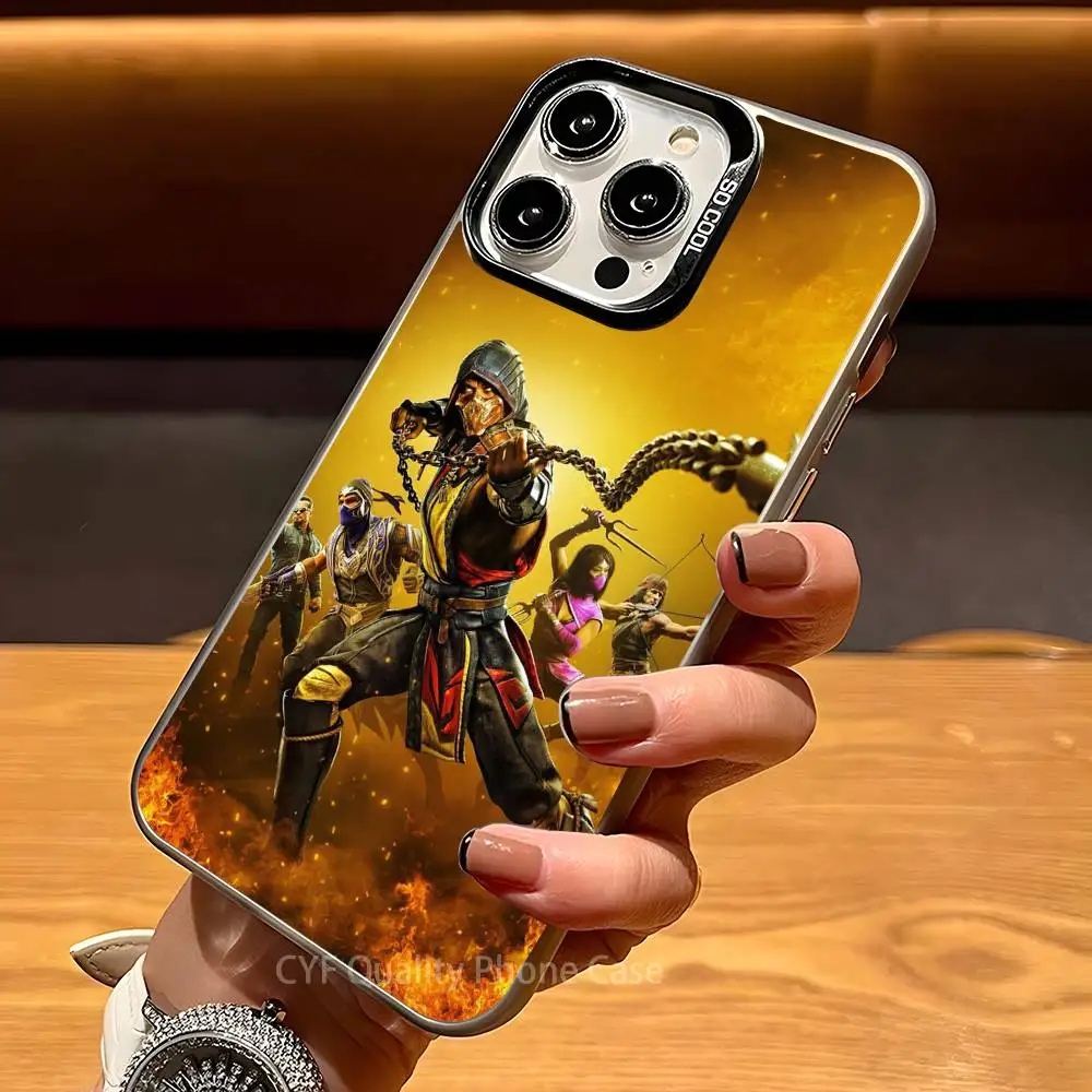 S-Scorpion Mortal k-kombat funda de teléfono para Apple 11 12 13 14 15 16Pro Max Plus protege la cubierta del teléfono chapada