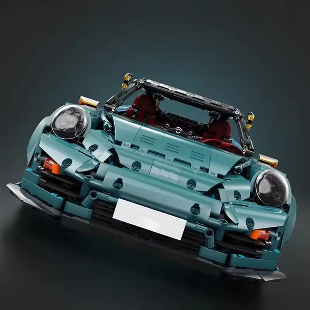 T5026 MOC الأزرق سوبر سيارة رياضية 1:8 نموذج مدينة 911 الرياضة سيارة لتقوم بها بنفسك ألعاب إبداعية اللبنات هدية للبنين 3389 قطعة