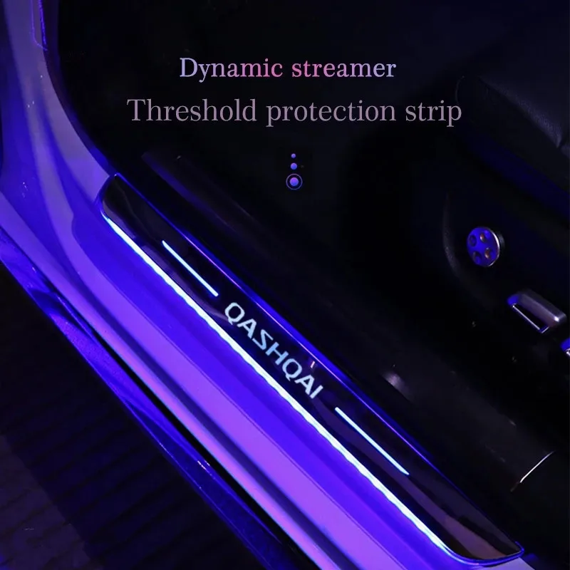 Customized Car LED Welcome Pedal Car Scuff Plate Pedal Door Sill Pathway Light For Nissan Qashqai J10 J11 Car Accessories