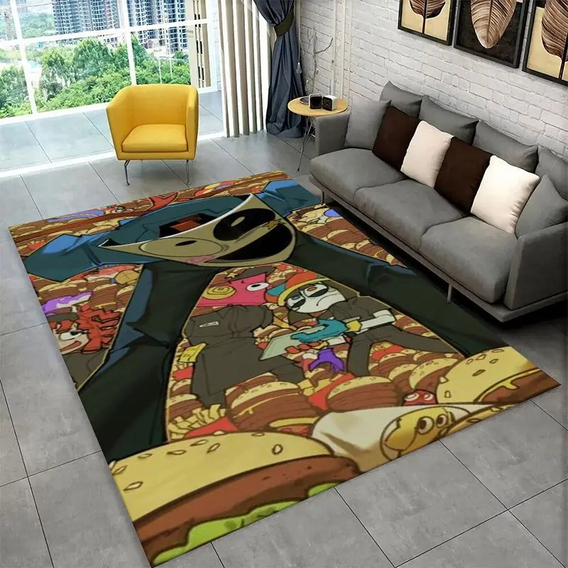 Cartoon Amizing Digtal Circus Pomni Non-Slip Area Rug for Living Room,Bedroom,Playroom,Carpet Floor Mat Home Decor Rug  Room