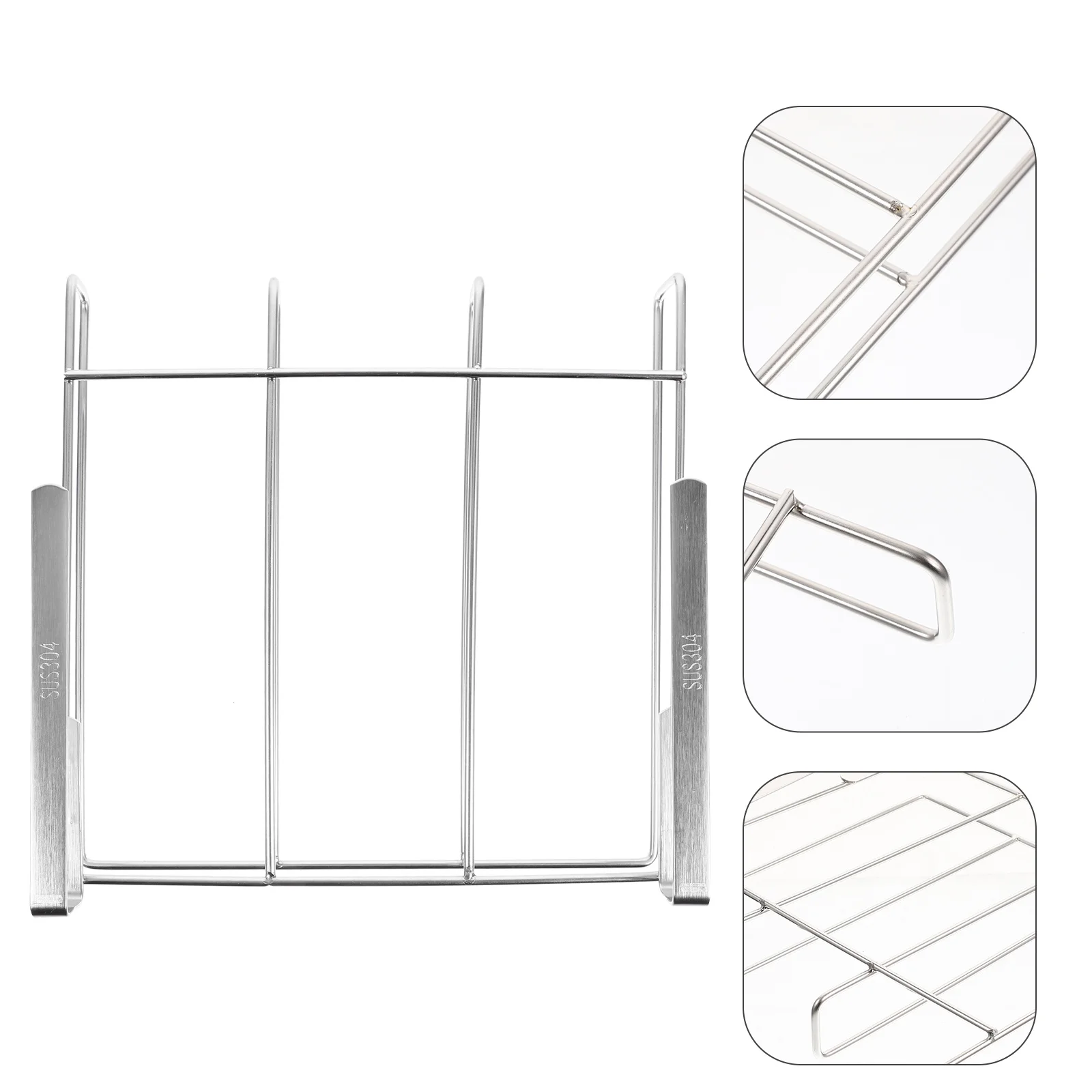 حامل لوح تقطيع خالي من اللكم من الفولاذ المقاوم للصدأ منظم رف تخزين المطبخ لمنظم لوح تقطيع لتجفيف الخزانة