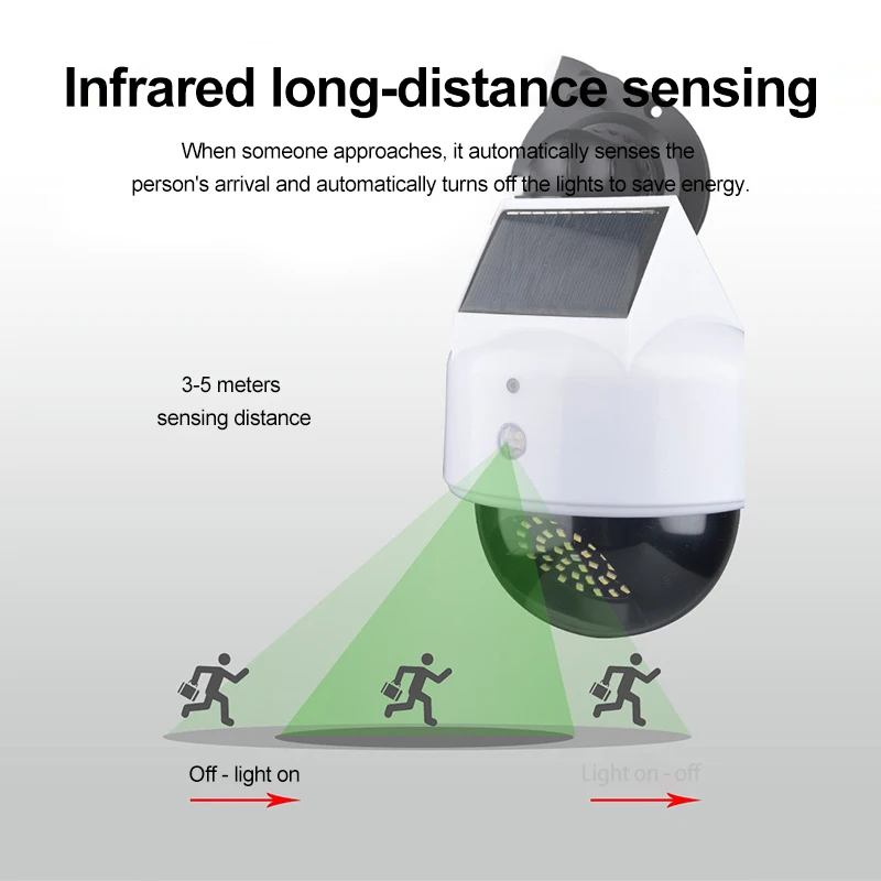 Solar Simulation Camera Motion Sensor Virtual Camera Outdoor Night Light Lighting Fake Camera Street Garden Lamp Wall Lamp