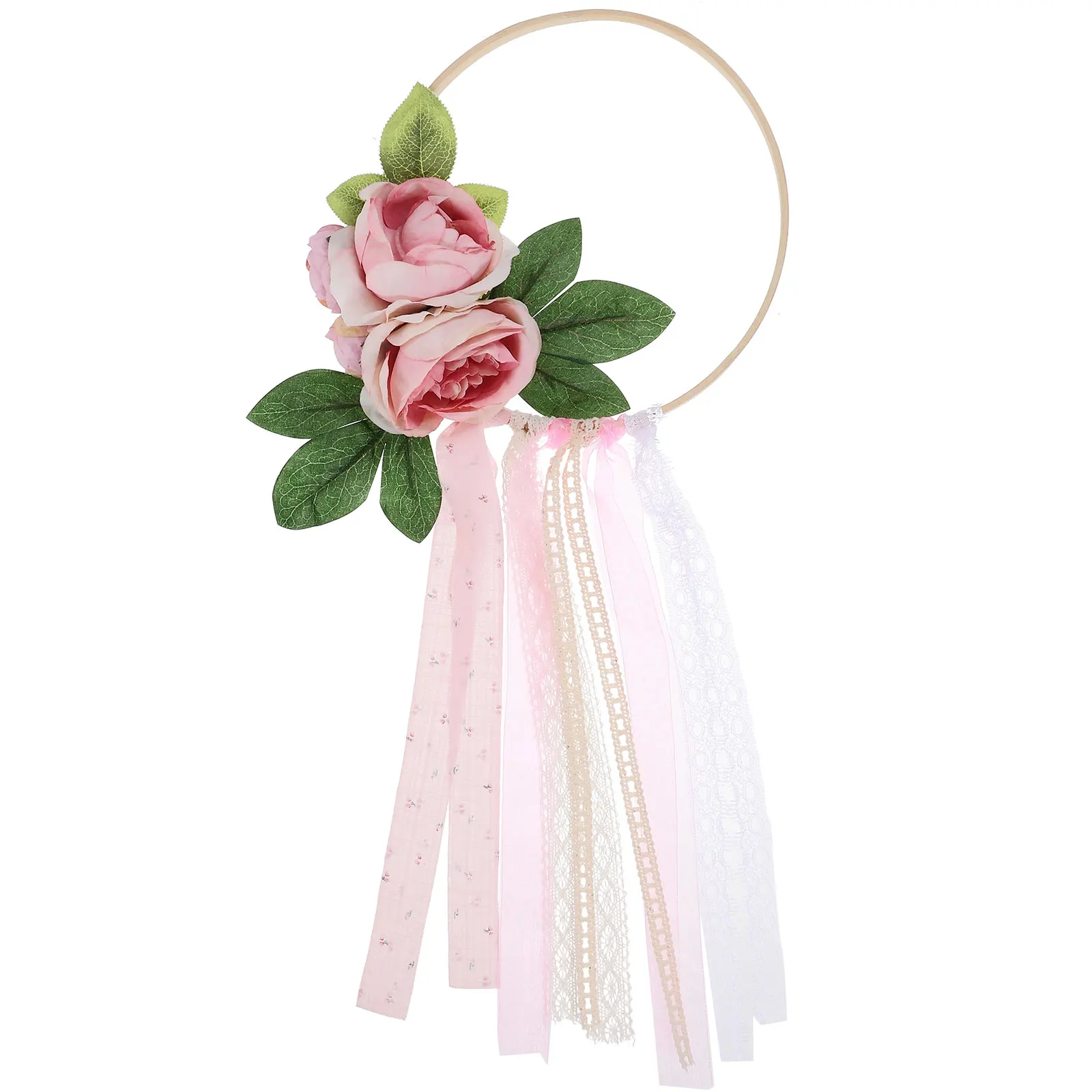 

Bridesmaid Artificial Flower Hand to Be Decorations Garlands Bouquet Bridal Hoop Flowers Wedding Ring