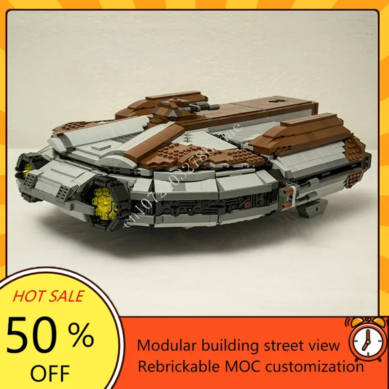 3173PCS SW Knights of the Old Ebon Hawk Space War Military MOC SpaceShip Battle Model Custom Puzzles DIY Assembly Model Toy Gift