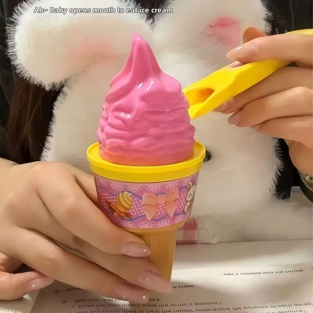 Simulation Food Ice-cream cone Feeding Toy for your baby Doll Japanese Early Education Pudding Feeding Toy Series Creative Gifts