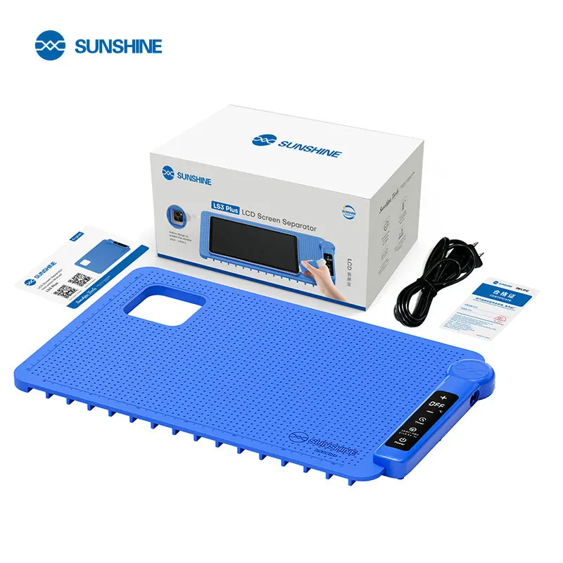SUNSHINE LS3 PLUS LCD-Bildschirmtrenner, zeitgesteuerte Abschaltung, 40–120 ℃ Einstellbar für Mobiltelefone und Tablet-Bildschirme unter 17 Zoll