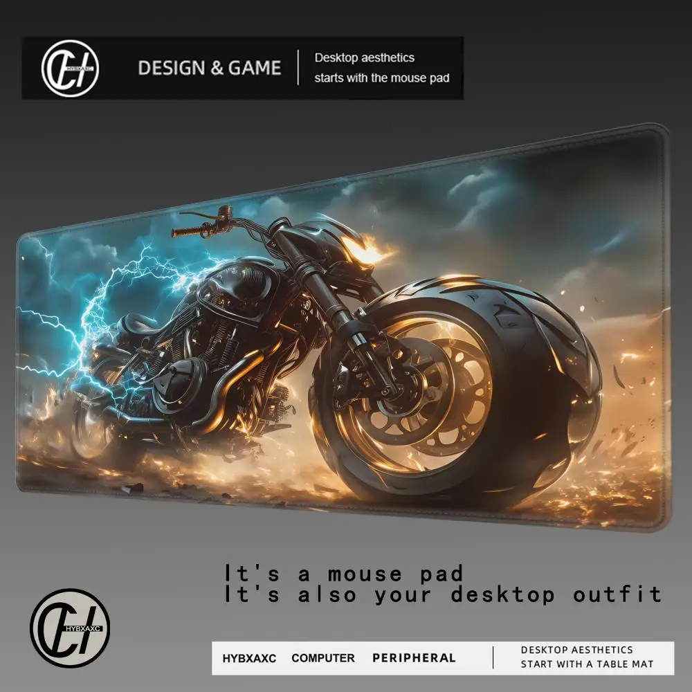 

HYBXAXC Cool motorcycle Mouse Pad Gaming Accessory Deskmats Non-Slip Rubber Computer Keyboard Mat Office Laptop Long Mousepad