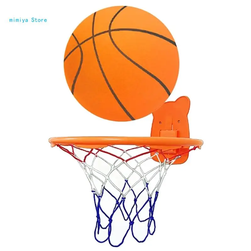 pipi Indoor Mini Silents Basketballs Hoop Backboard with Ball Home Door Wall Mounted