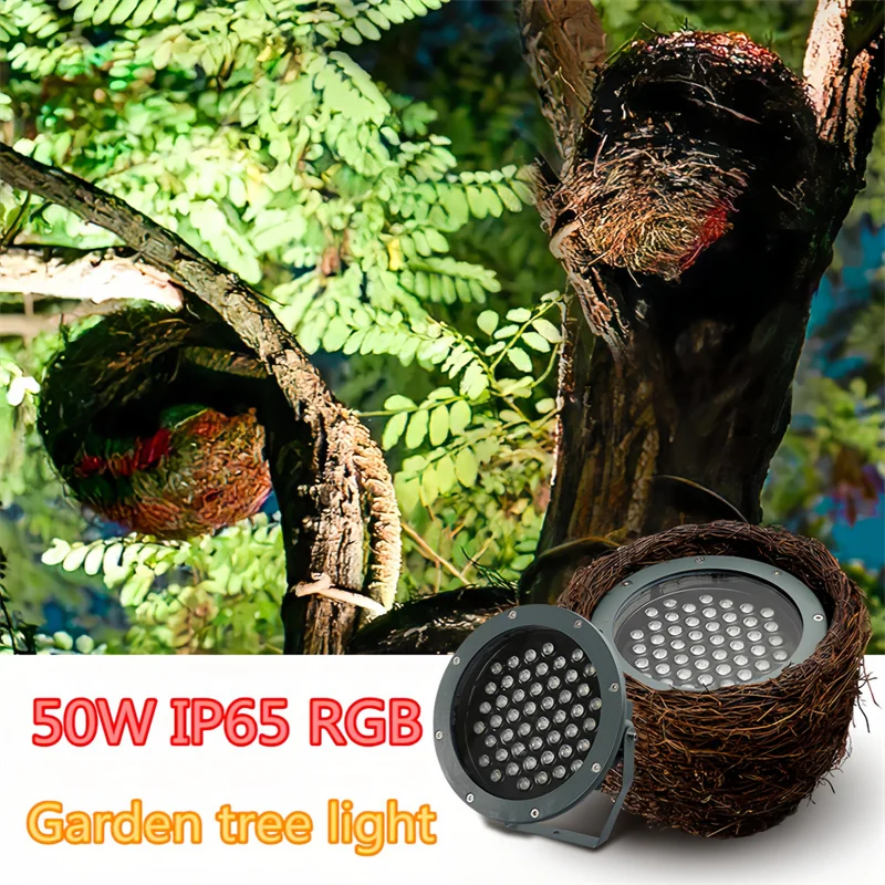 

Colorful Dyed Floodlight Garden Tree Lighting 6W9W12W18W24W36W50W72W100W Landscape Bird's Nest Spotlight Night Projection Lamp