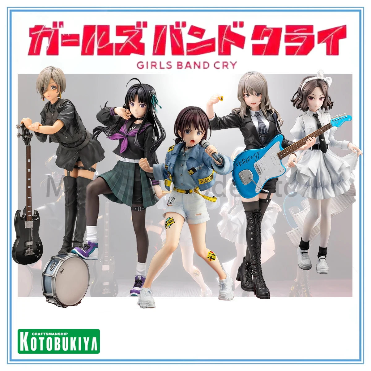 

In Stock Original Kotobukiya Prepainted Girls Band Cry Iseri Nina Awa Subaru Ebizuka Tomo Rupa Kawaragi Momoka Anime Figure Gift