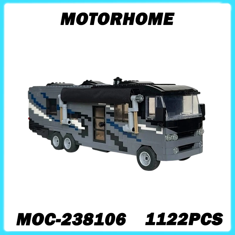 

1122 шт. MOC-238106 дом на колесах кемпер фургон технический автомобиль городской лагерь модель грузовика строительные блоки кирпичи детские игрушки для мальчиков подарок на день рождения