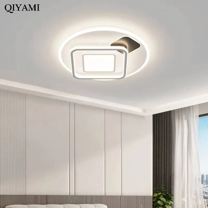 Modern Bedroom Lamp Stepless Dimming Minimalist Atmosphere Dining Room Living Room Lamp Nordic Household Square Led Ceiling Lamp