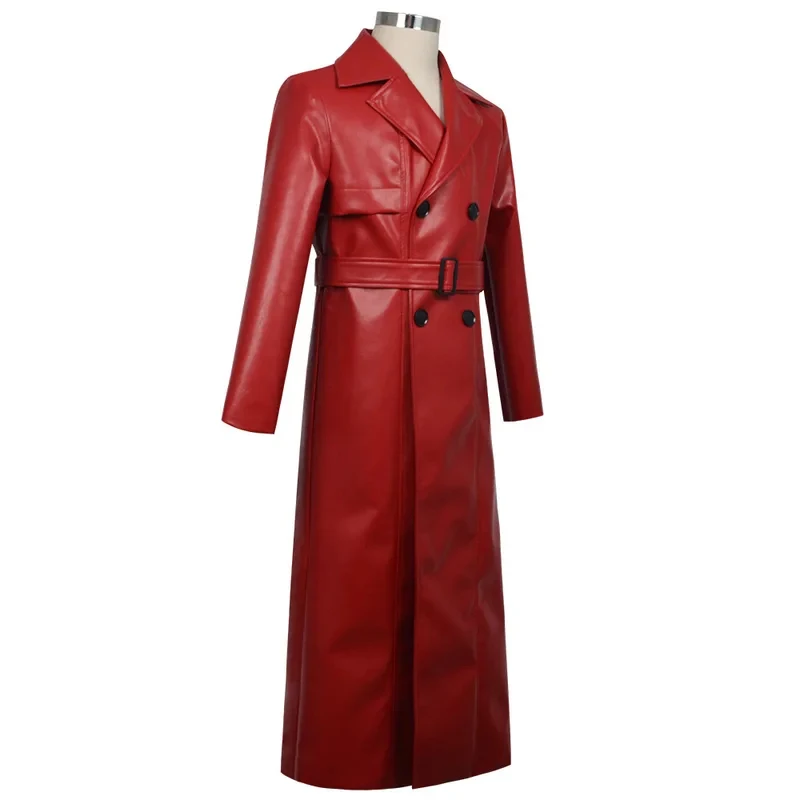 

Mr Scarletella Game Homicipher The Enigmatic Antagonist Cosplay Costume Wig Red Trench Coat Women MenHalloween party c FD1;6