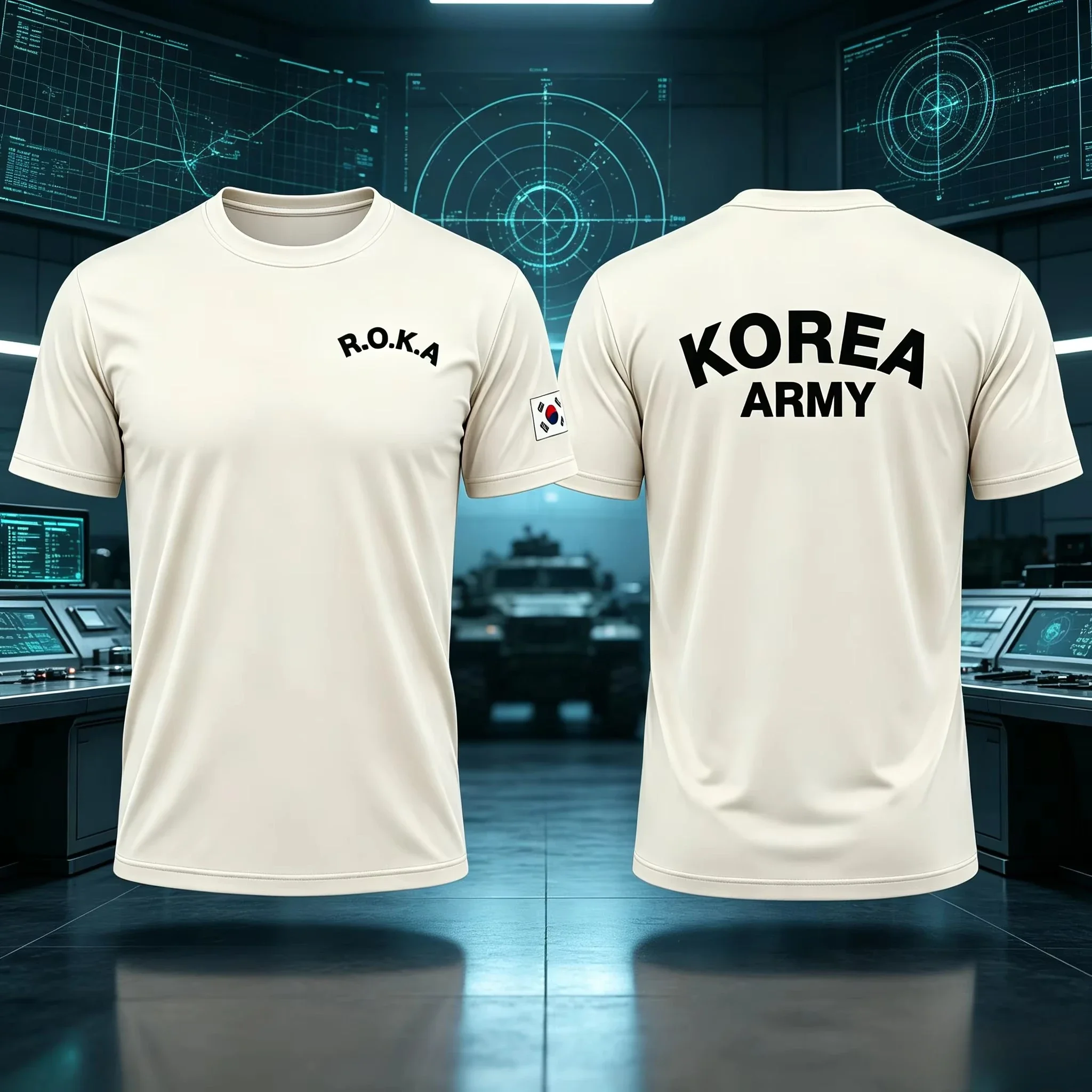 ROKA Korea Army Family Matching T Shirt Men Women Kids Quick Dry Short Sleeve  Korea Flag Print Casual Tactical Training Tops