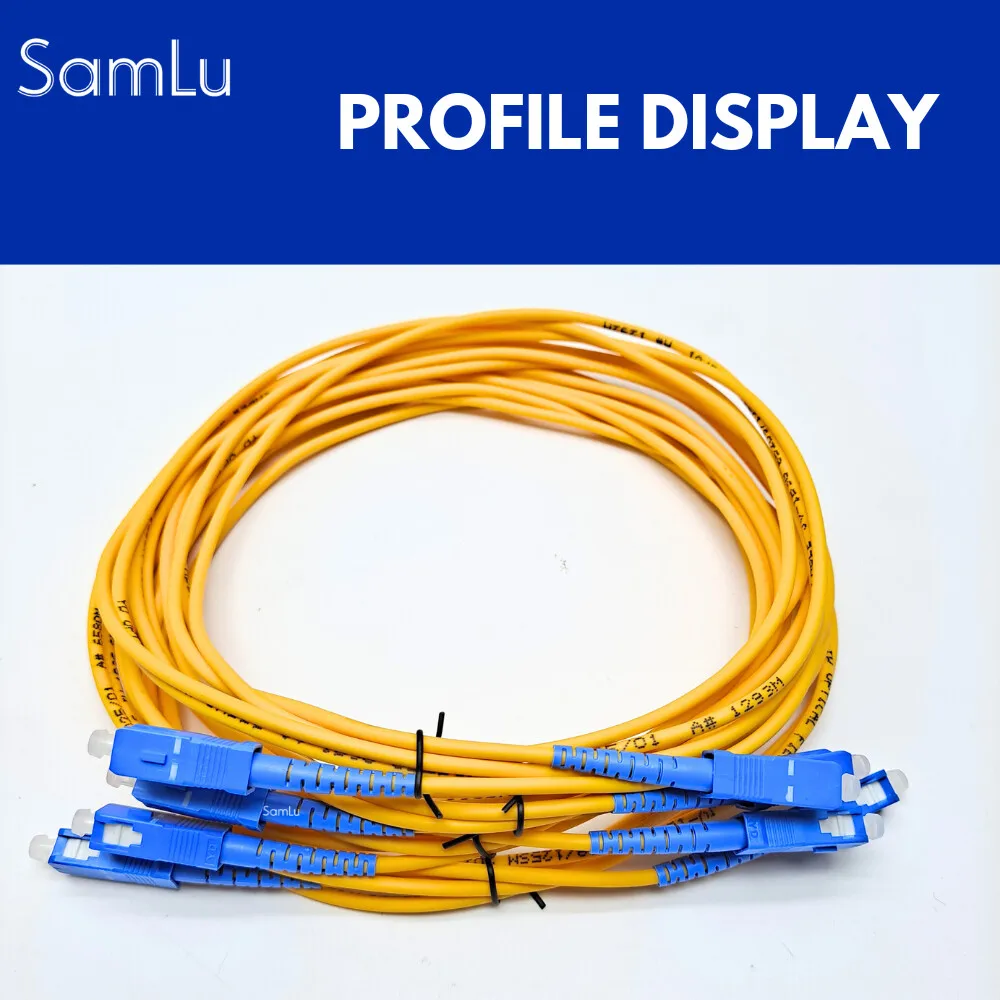 10 pièces SC/UPC cordon de raccordement à fibres optiques monomode Simplex avec veste en PVC jaune cavalier à fibres optiques cordon de raccordement à fibres optiques