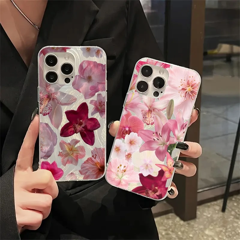 Full Screen of Flowers Pattern Print Case For Realme 14 Pro Plus 5G 14X 13 12 11 10 8i C75 C71 C67 C65 C63 C61 C55 C51S Cover
