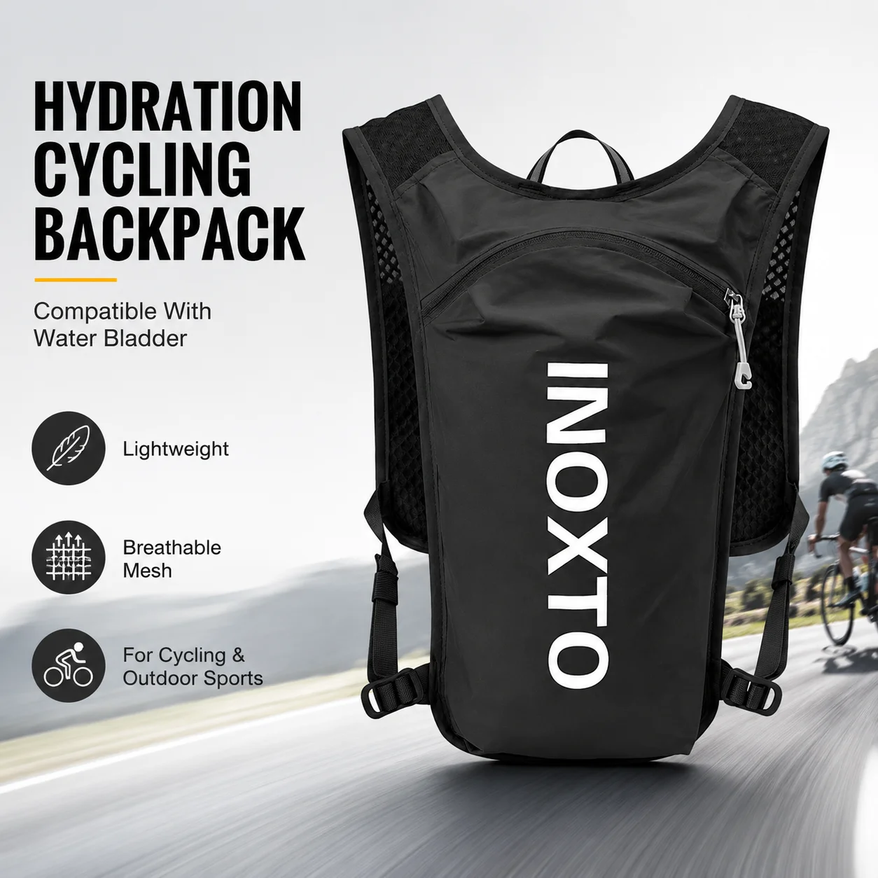 5L Breathable Hydration Vest, Lightweight Running Backpack for Cycling, Jogging, Marathon, Hiking, Climbing, And Outdoor Sports