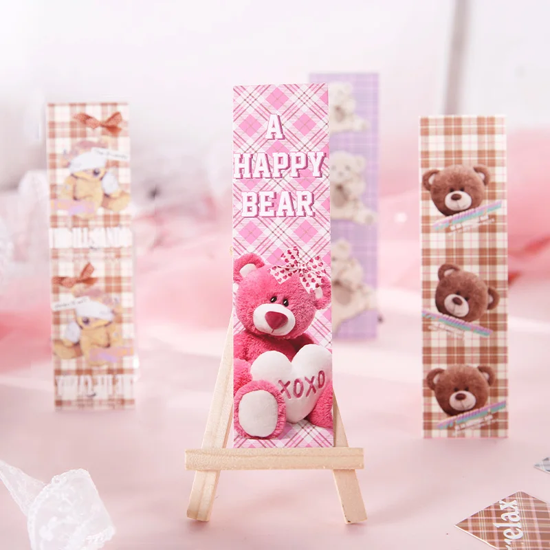 30Pcs Cute Cartoon Bear Bookmarks Belle‘s Candy House Series Gift Cards Journal Decoration Supplies Book Marks