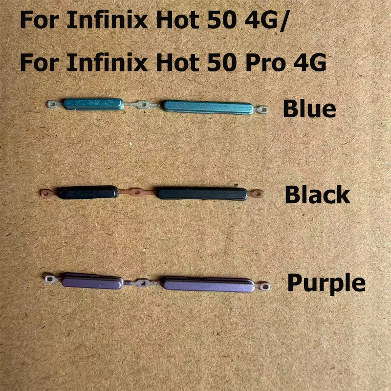 

Для Infinix Hot 50 Pro 4G, боковая кнопка увеличения громкости вверх и вниз, запасные части X6881 X6682