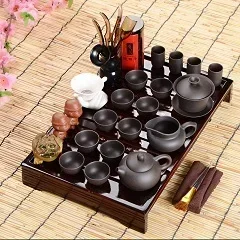 

Hot Sales Fathers Day Gift Idea Kung Fu Tea Set Drinkware Chinese Tea Ceremony with Tea Table Over Eight-piece Set High-end Gift