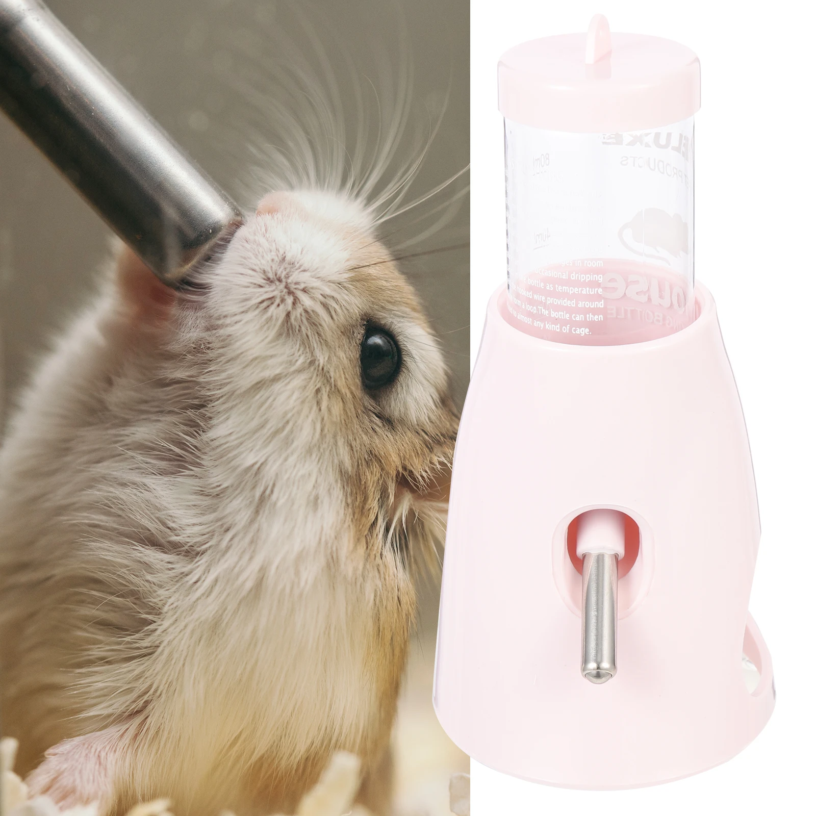

Hamster Water Bottle Anti Leak Transparent Design Sky Blue Cage Supplies Small Pets Daily Feeder Practical Use Save Effort