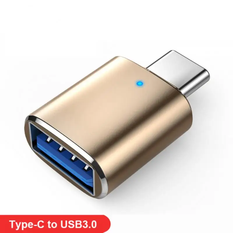 LED USB 3,0 Typ-C otg Adapter Typ C USB C Stecker zu USB Buchse Konverter für MacBook Xiaomi Samsung S20 USB otg Stecker