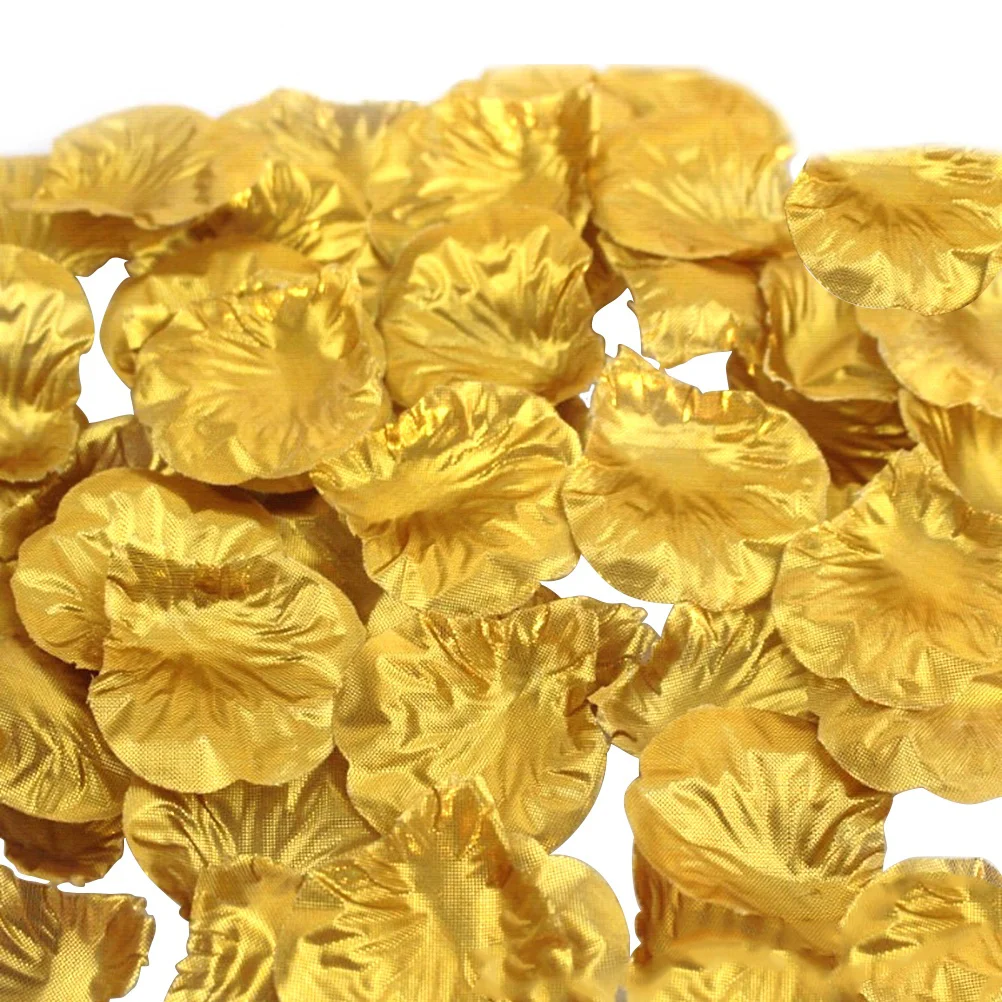 

1000 Pcs Rose Petals for Weddings Artificial Flower Decorations Flowers Gold Bride