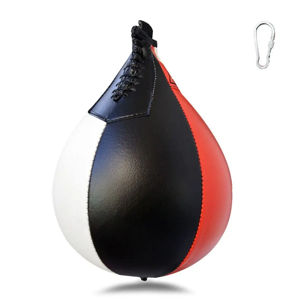 حقيبة سرعة الملاكمة الجلدية الأنيقة الملاكمة MMA الثقيلة الكمثرى الملاكمة Speedbags الملاكمة التايلاندية اللياقة البدنية القتال سرعة منعكس حقيبة