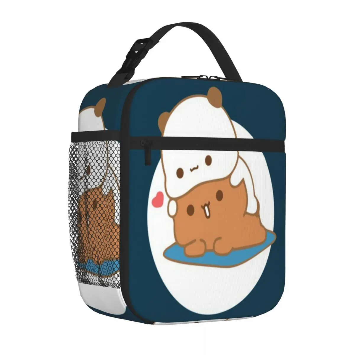 Bestselling Bear And Panda Bubu Dudu Balloon Polka Dot Foldable Lunch Bag Homeschool Dining Durable Lunch Bag