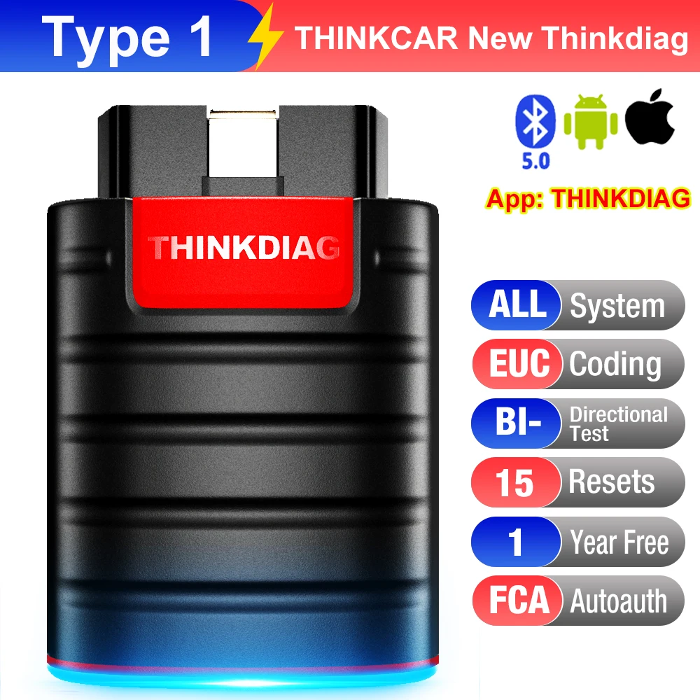 2026 THINKCAR Nieuwe Thinkdiag ALLE Systeem Auto Diagnostische Hulpmiddelen ECU Codering Actieve Test 16 Reset 1 Jaar Gratis OBD2 Scanner codelezer - afbeelding 1