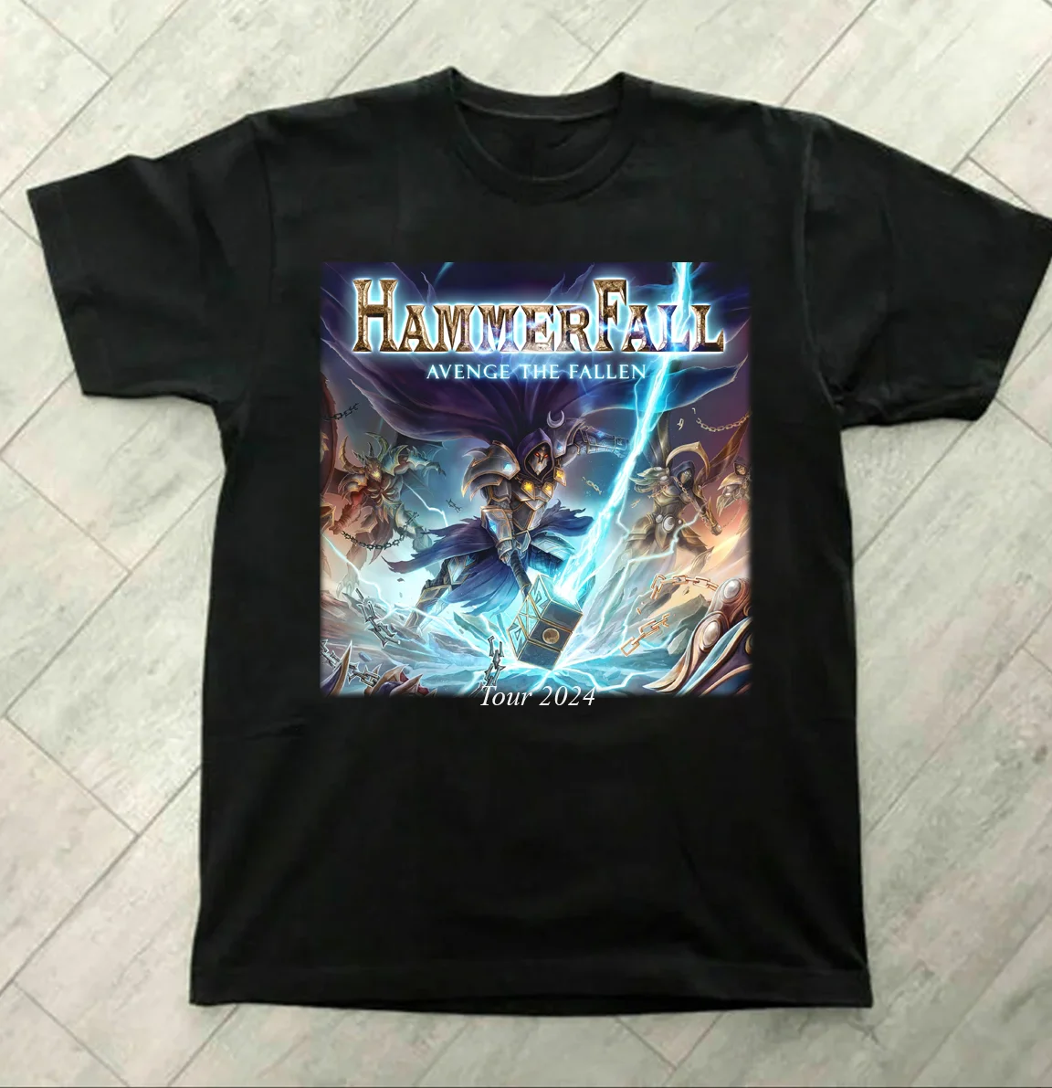 Rare Hammerfall Tour 2024 Band regalo per Fan Cotton S to 5XL t-shirt S5108