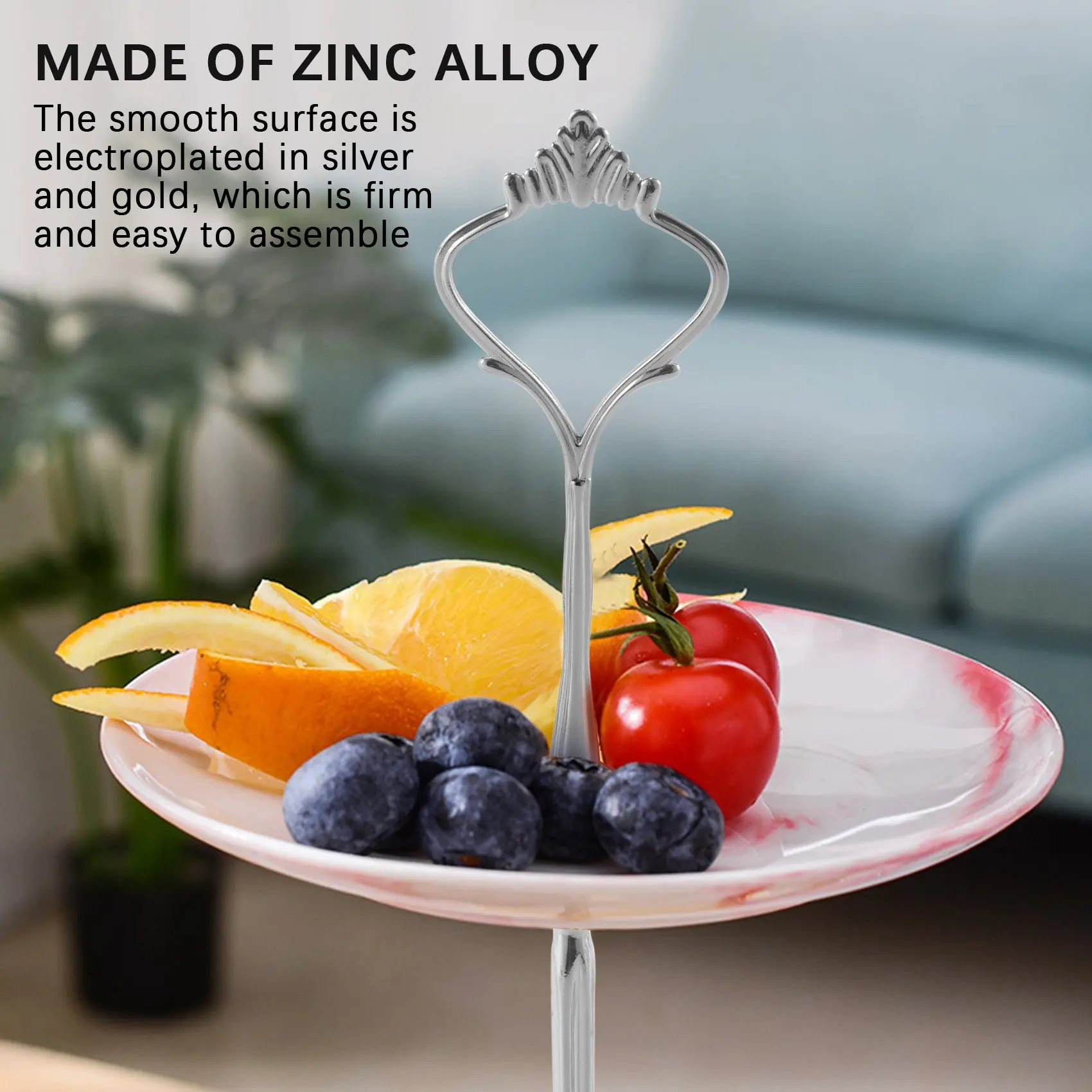 8 комплектов, 3-уровневая подставка для тарелок с короной, фурнитура, держатель для оборудования, кухонные гаджеты для свадьбы и - серебро, золото