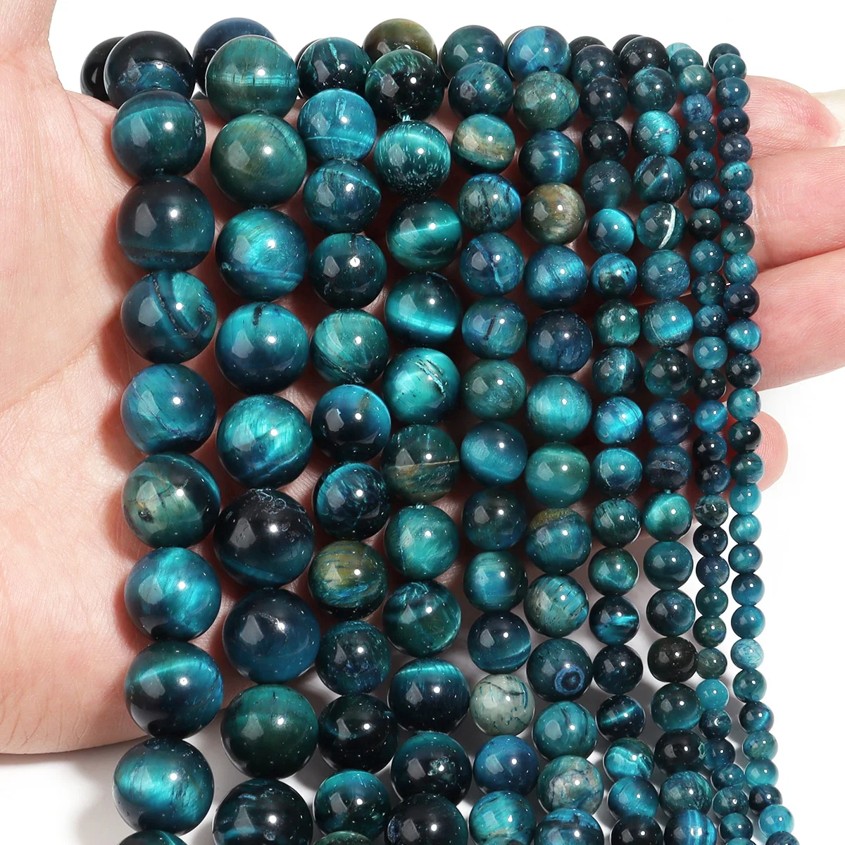 

1 Strand New Lake Blue Tiger Eye Stone Beads Round Spacers Natural Stone Beads for Jewelry Making DIY Handmade Bracelet Findings